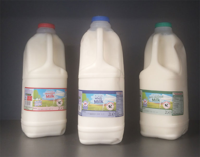 2Ltr Pasteurised, Semi Skimmed and Skimmed milk